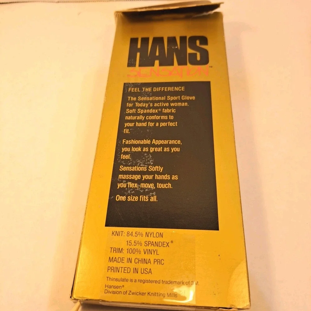 New Old Stock Vintage 1980s Hans Sensation Lined Thinsulate Gloves RED One Size